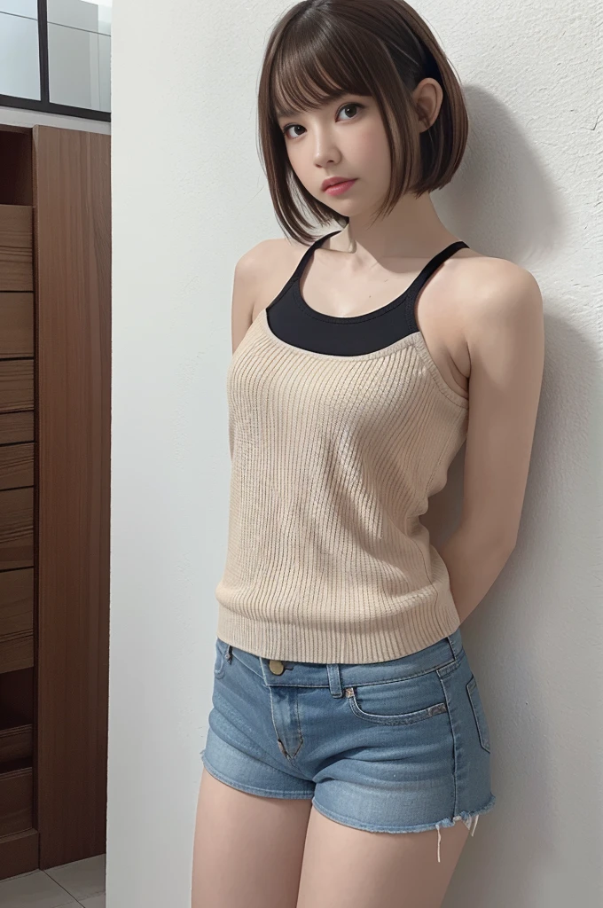 Photo quality,Masterpiece,Realistic,(10 year old cute Japanese girl:1.9),(Detailed young face:1.9),(Very embarrassed look:1.9),(Thin legs,whole body:1.9),((Wear cute clothes:1.9)),(Spread your legs to show your inner thighs),((Sexy hairstyle:1.9)),((Inner thigh visible:1.9)),((Droopy eyes:1.9)),((Body type of a 10 year old girl,Small Tits:1.9)),(Cute hairstyle:1.9),((Skinny Legs)),Very pale skin,Show your forehead,Detailed body,Detailed hands,No makeup