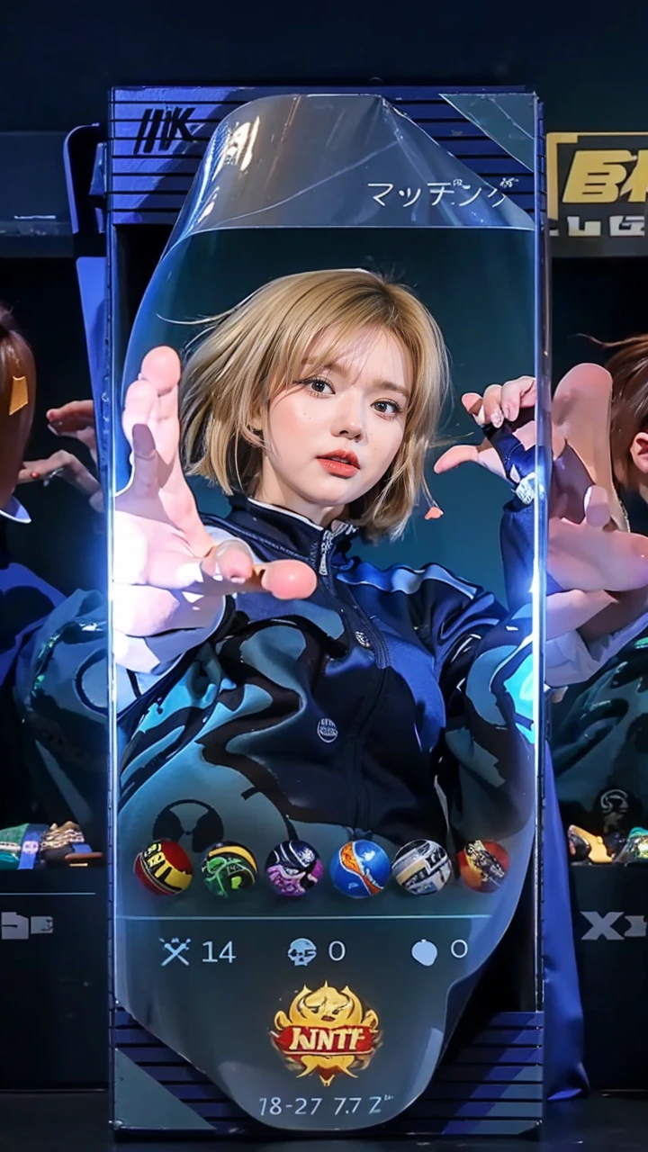 Highly detailed CG unity 8k wallpaper, Top Quality, A highly detailed, Masterpiece, realisitic, Photorealistic, very detailed cute girl, (25 Years Old), blush, round eyes, Medium Tits, viewer, semi-body shot, swimming race suit, Swimming arena