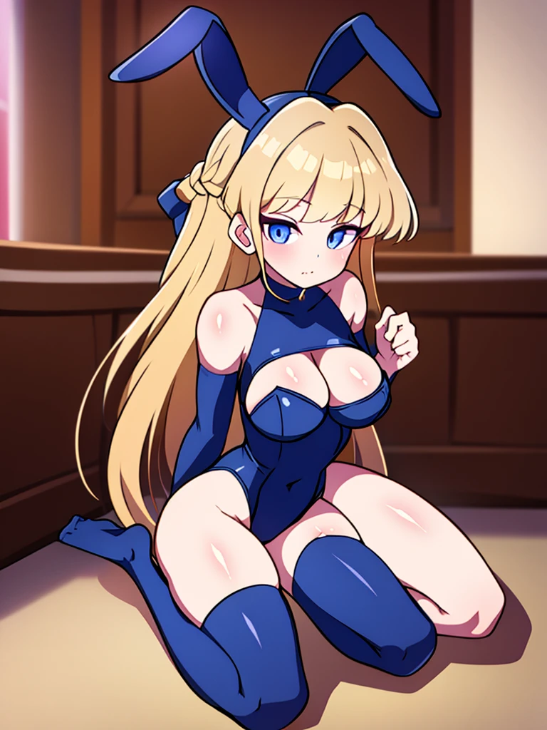 Full Body Tights sexy Bunny Costume Kneeling Small Boobs