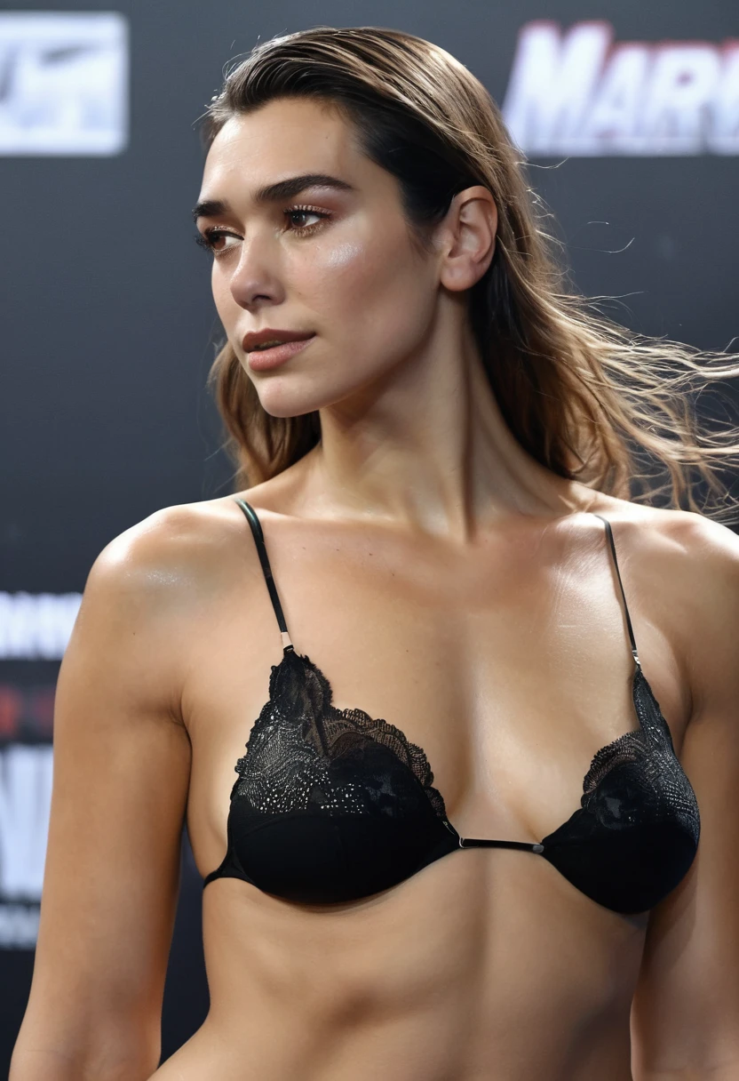 high quality Erotic shot , (Dua ( elixolsen , photorealistic , marvel )) celebrity erotic photograph , nude, topless, extremely long hair ,tall figure , erotic photoshoot , fit muscular figure , exhausted look, shiny sweaty skin, seductive expression , on beach, dark atmosphere, erotic lighting , erect nipples , celebrity, female, woman, hollywood actress, , erotic angle ( , depth of field, insanely detailed skin texture, hyper detailed features )
