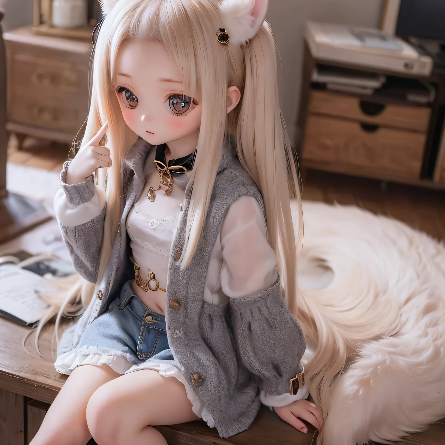Ermine Girl(((((Change clothes))))
, 15 years old 
