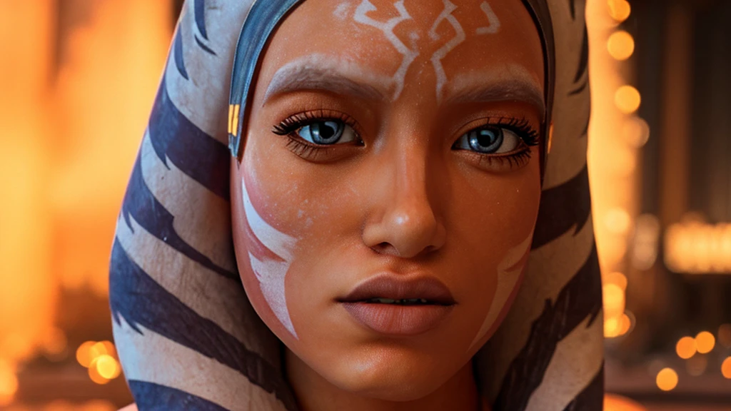 masterpiece, (dynamic lighting:1.3), ultra-detailed, aroused face, perfect face, mature female, medium breast, ahsoka_tano, outside, (detailed background), sexy bikini, by the pool, photorealistic, 8k, (best quality:1.4), intricate details, stunning colors, cinematic lighting, volumetric lighting, realistic skin texture, (realistic facial features:1.2), natural pose, highly detailed facial expressions, (beautiful detailed eyes:1.3), beautiful detailed lips, extremely detailed face, longeyelashes, soft lighting, warm color palette, atmospheric lighting, (cinematic composition:1.1)