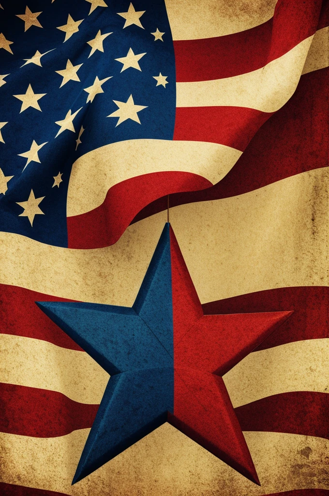 Vintage américaine flag s star illustraition background 