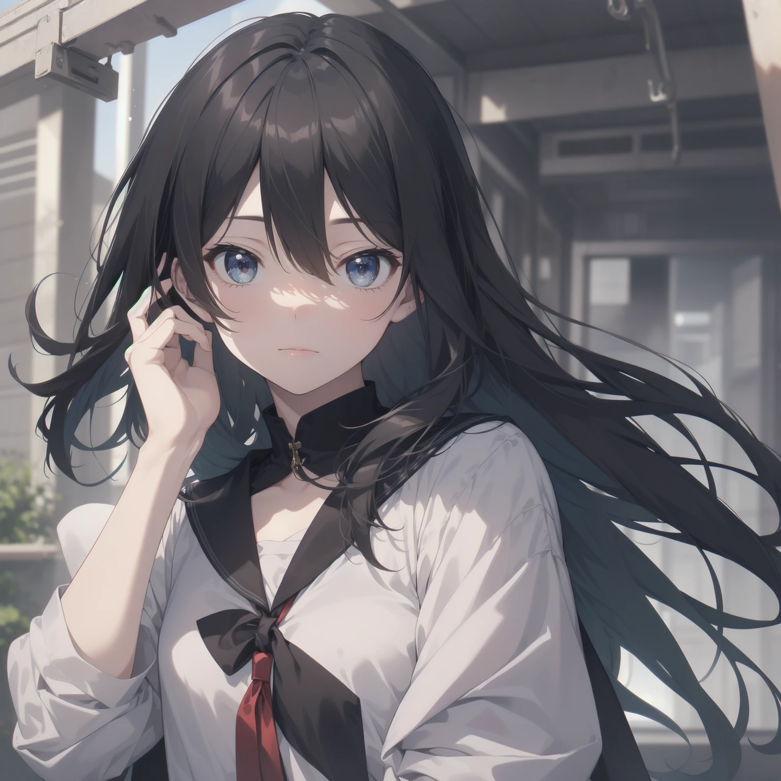 ultra-absurdres-Top quality by artist God, ultra-detailed, high resolution, anime moe artstyle, best anime 8k konachan wallpaper, pixiv contest winner, pool:2810, perfect anatomy,break, 1girl, (Please draw a girl walking sleepily to school alone. )break,(Solo,little female, 13-year-old:1.3),Full limbs, complete fingers,a junior high school student, (very short hair), short cut, flat chest, , small butt, small black eyes, beautiful detailed eyes, well-proportioned iris and pupils, expressive eyes, highres detailed hair, soft expression, salor school_uniform, sailor collar, serahuku, bow, pleated skirt,(Detailed Lighting), (Detailed background), in the School commute route. break,super detailed skin, Best cinematic lighting powered by famous artist, 8k,beauty illustration,photoshop_(medium),very aesthetic,break,((artist:takafumi )), artist:clamp ,artist:carnelian ,artist:kantoku ,
