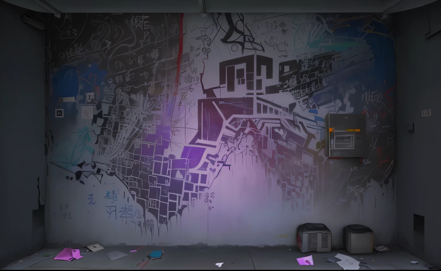 There is a lot of graffiti on the walls, 很酷的background, Graffiti on the walls, The art of math #Single Game, wallpaper!, 涂鸦background, City + 涂鸦background, wallpaper art, Graffiti on the wall, digital graffiti landscape, background艺术作品, There is graffiti on the walls, Video Game Screenshots>, background中的涂鸦, 在灰色的background上, background