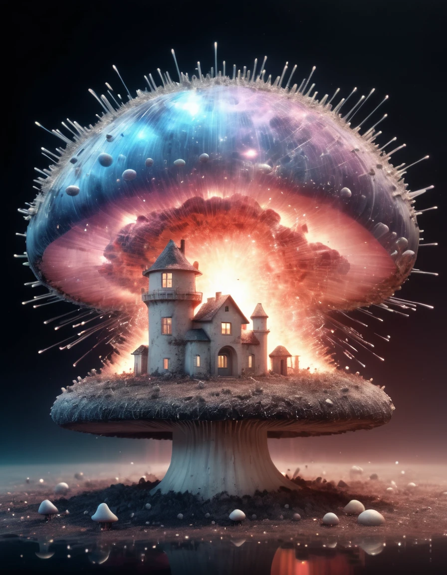 double exposure of Love,symbols of life,explosion,Love is the most relevant theme,Love is infinity,Love is begin of all,permission 8k,regime,Long term exposure,Love,Serious,atmosphere of fantasy and dreams,mushroom style and macro style,Generate,ель флюиды концепт Explosion Ryoji Ikeda Style DonMC3l3st14l3xpl0r3rsXL