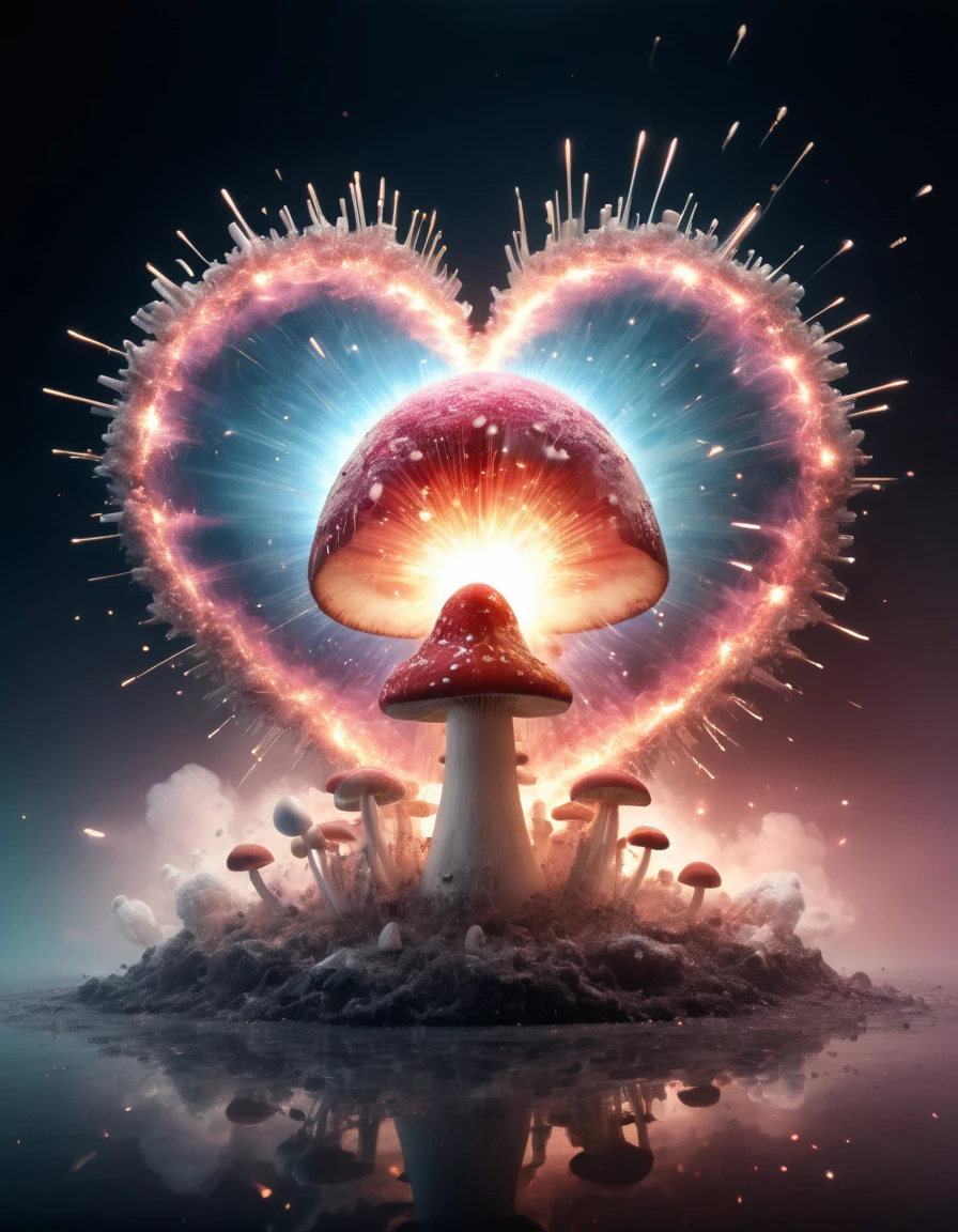 double exposure of Love,symbols of life,explosion,Love is the most relevant theme,Love is infinity,Love is begin of all,permission 8k,regime,Long term exposure,Love,Serious,atmosphere of fantasy and dreams,mushroom style and macro style,Generate,ель флюиды концепт Explosion Ryoji Ikeda Style DonMC3l3st14l3xpl0r3rsXL 