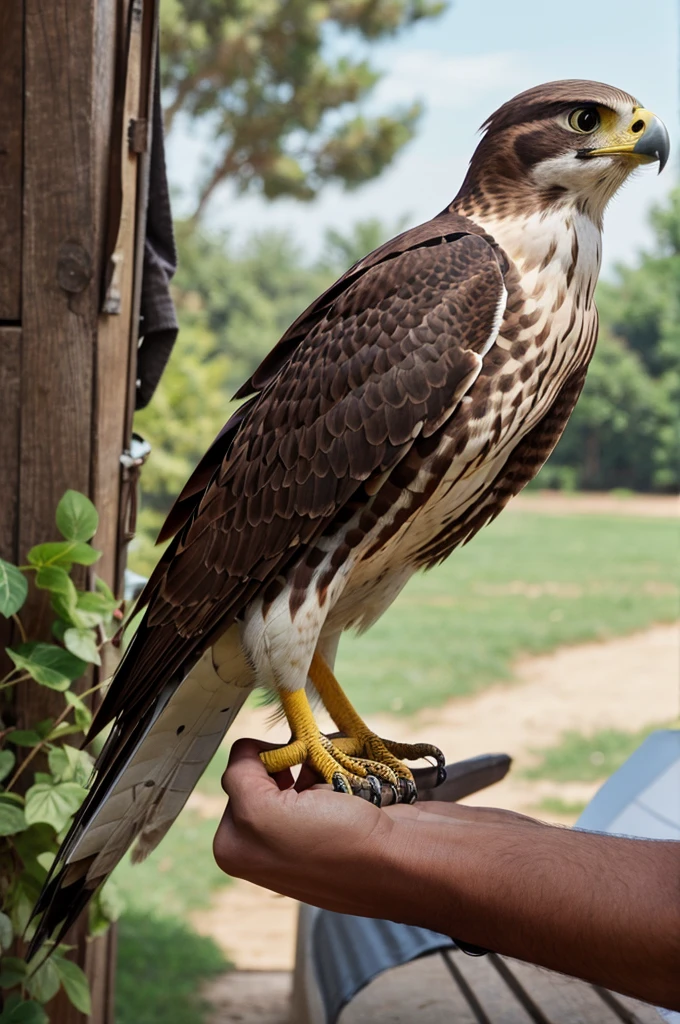 I want my photo to edit and place a falcon on my hand