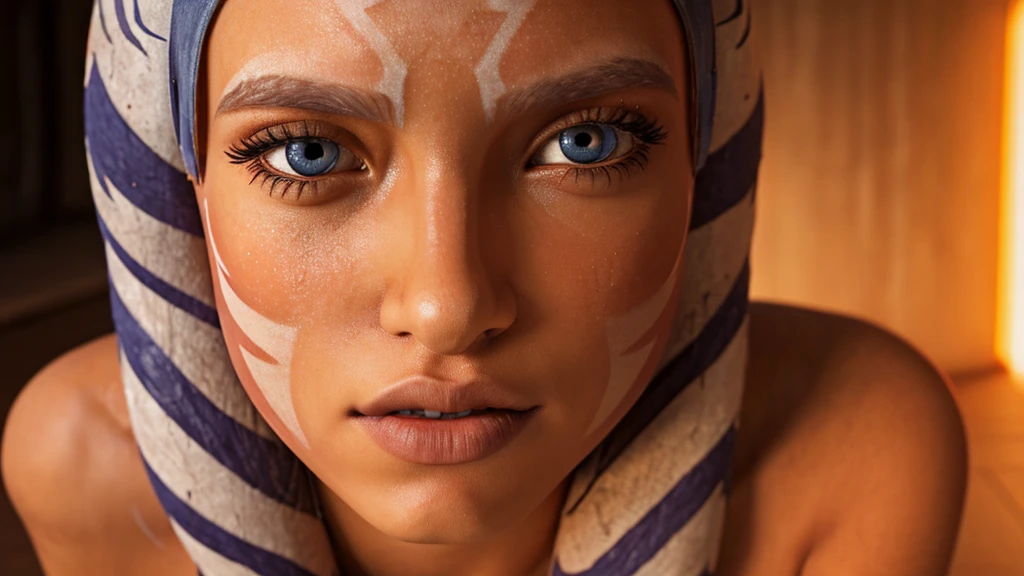 masterpiece, (dynamic lighting:1.3), full body, ultra-detailed, aroused face, perfect face, mature female, medium breast, ahsoka_tano, outside, (detailed background), sexy bikini, by the pool, photorealistic, 8k, (best quality:1.4), intricate details, stunning colors, cinematic lighting, volumetric lighting, realistic skin texture, (realistic facial features:1.2), natural pose, highly detailed facial expressions, (beautiful detailed eyes:1.3), beautiful detailed lips, extremely detailed face, longeyelashes, soft lighting, warm color palette, atmospheric lighting, (cinematic composition:1.1)