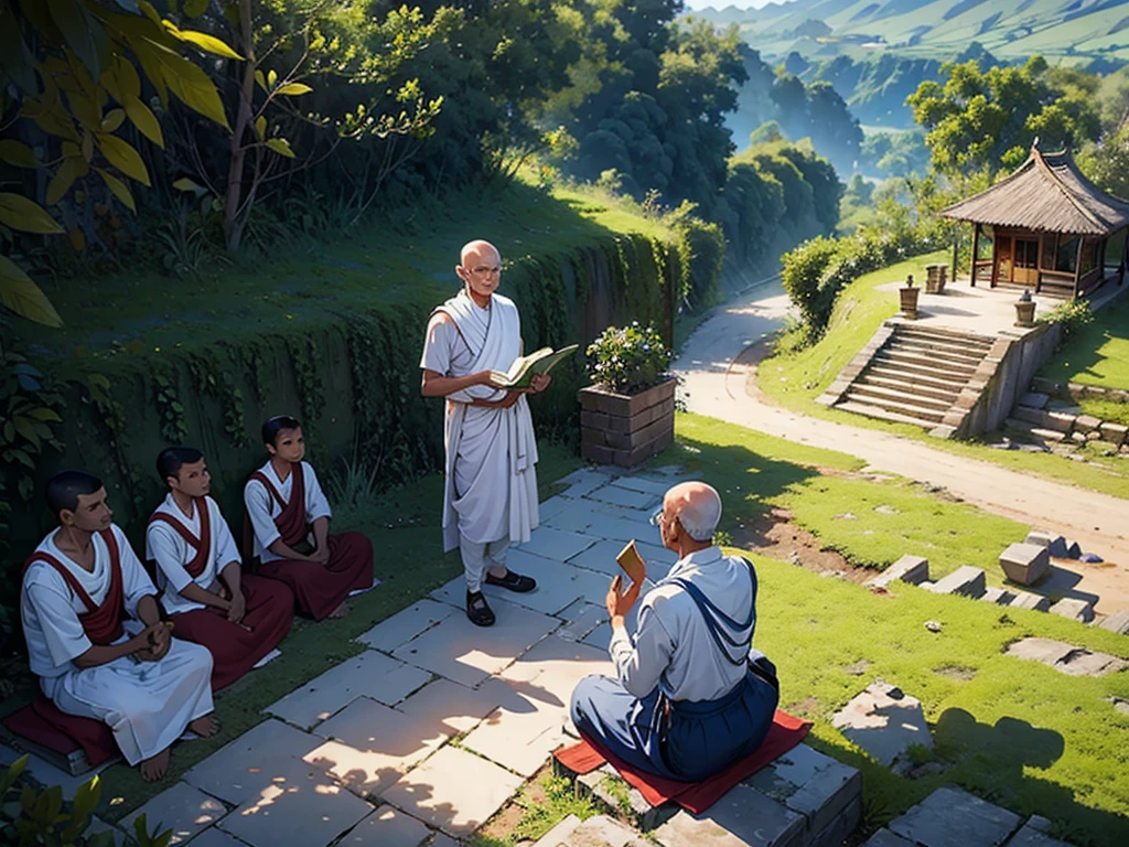 mahatma buddha lecture to villagers during visit 