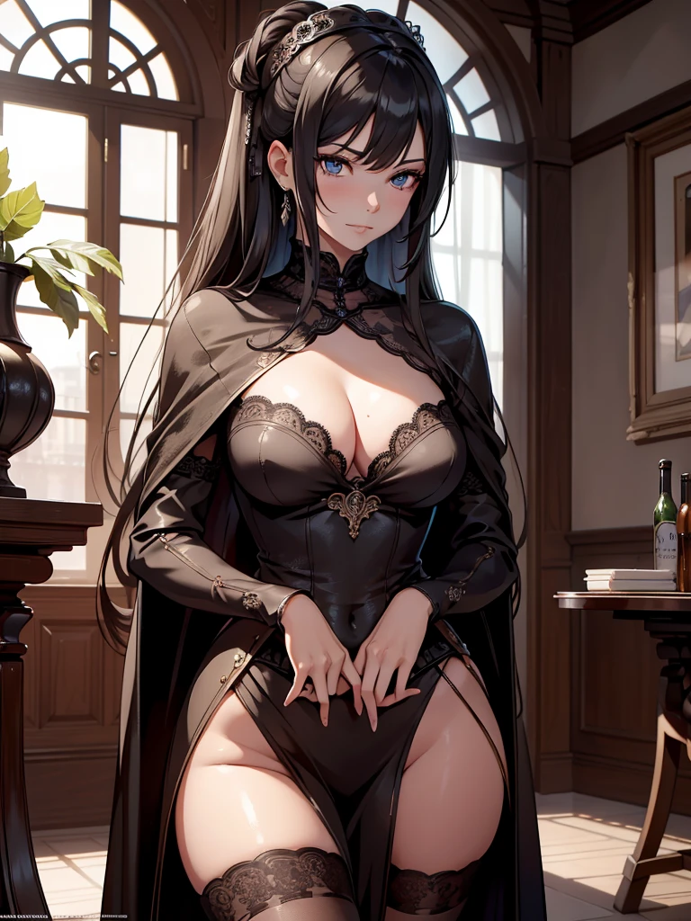 (​masterpiece、top-quality、hight resolution、Unity 8k Wallpaper、extremely details CG:1), (​masterpiece、top-quality、hight resolution), We capture a woman who has just been discovered to be a call girl by a man she is familiar with. Despite the awkward situation, she tries to remain calm and professional. She speaks with a mixture of resignation and determination." Treat me like any other call girl. Thank you for choosing me. Let's have sex in a pleasant way." The setting is a dimly lit room, and the focus is on her efforts to maintain her attitude as a sex worker, even though she is nervous about the fact that she is about to have sex with someone she knows. nsfw, A woman with a resigned smile, her eyes reflecting a sense of defeat.