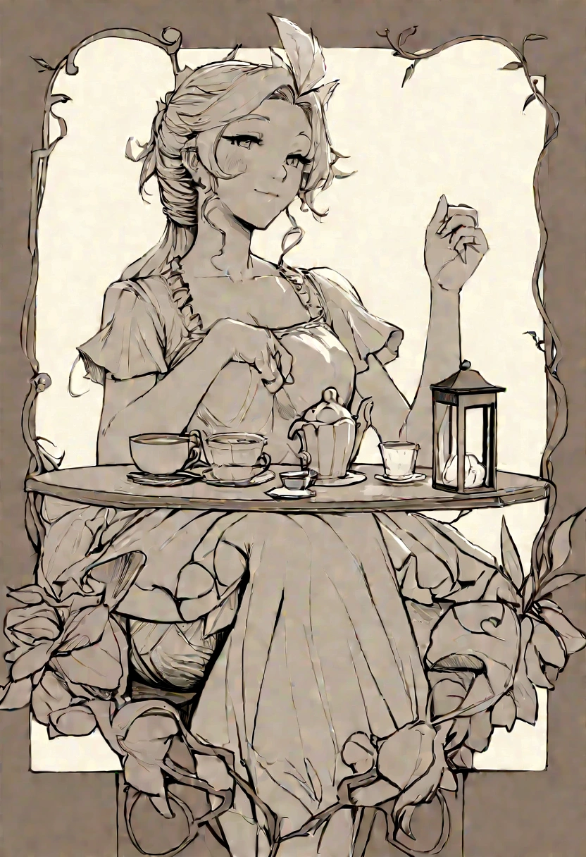(meilleure qualité ),(chef-d'œuvre),(ultra détaillé), ultra haute résolution, (très belle illustration),Style de petit-déjeuner décontracté, jean et t-shirt.
Souriant tout en tenant une tasse de café et en lisant un journal à une table dans un café.
Une pose qui exprime l'atmosphère calme du matin et la culture du café. , (Illustration conceptuelle de Carne Griffiths ) ,incroyablement noble, Incroyablement belle ,absurdes,rendu 3D, rendu d'octane, Approche de la perfection , vêtements très détaillés ,complexe et détaillé ,8 grandeur nature ,corps épais ,anatomie parfaite ,visage bien soigné ,beaux cheveux très détaillés , coiffure très détaillée, symétrique et équilibré, beau dégradé , netteté, Résolution 4k, nombre d'or, image centrée, Belle composition, symétrique et équilibré,