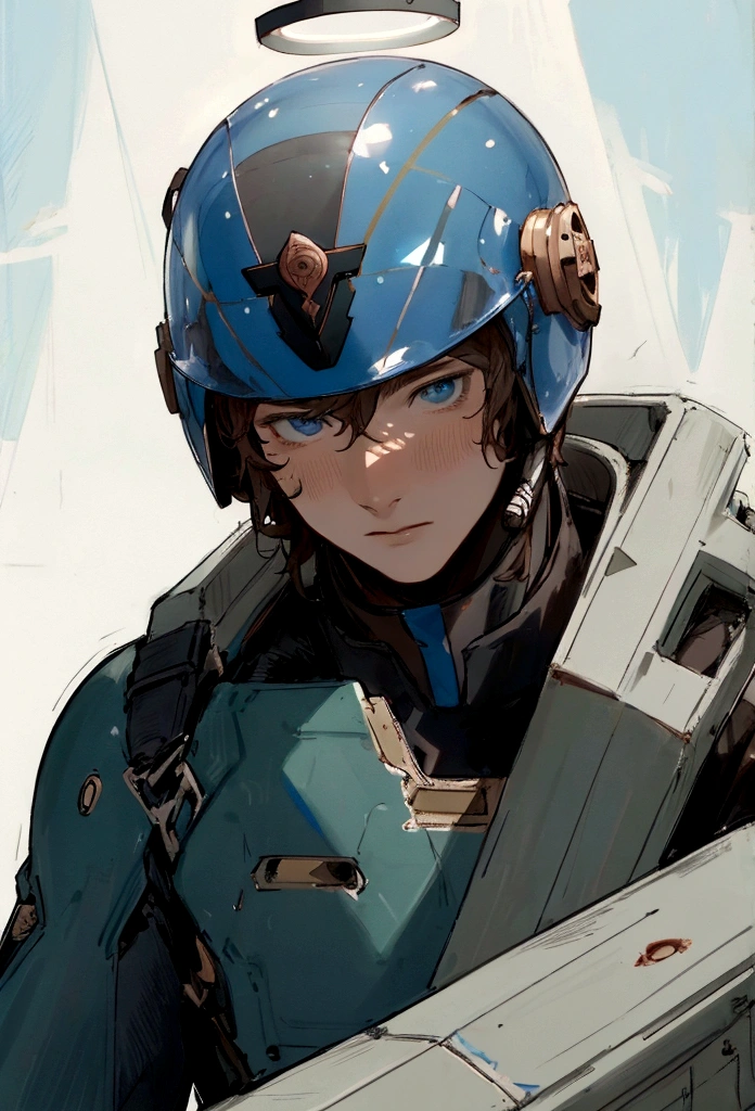 There was one wearing a helmet、man wearing diving suit, Movie Stills, Edgar Maxence and Rose Tran, Close-up of face, Future soldiers, Stills, author：Pierre Lafayette, , no helmet, male with halo, Broken Earth, Guy, Color Proofing  