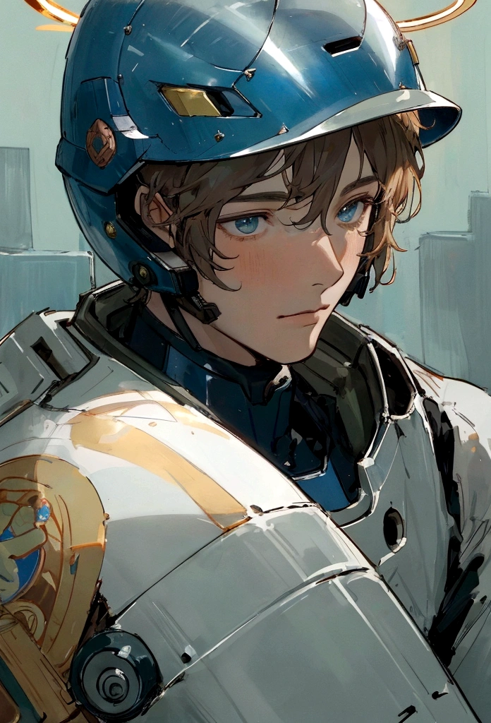 There was one wearing a helmet、man wearing diving suit, Movie Stills, Edgar Maxence and Rose Tran, Close-up of face, Future soldiers, Stills, author：Pierre Lafayette, , no helmet, male with halo, Broken Earth, Guy, Color Proofing  