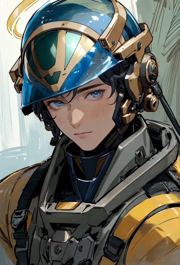 There was one wearing a helmet、man wearing diving suit, Movie Stills, Edgar Maxence and Rose Tran, Close-up of face, Future soldiers, Stills, author:Pierre Lafayette, , no helmet, male with halo, Broken Earth, Guy, Color Proofing