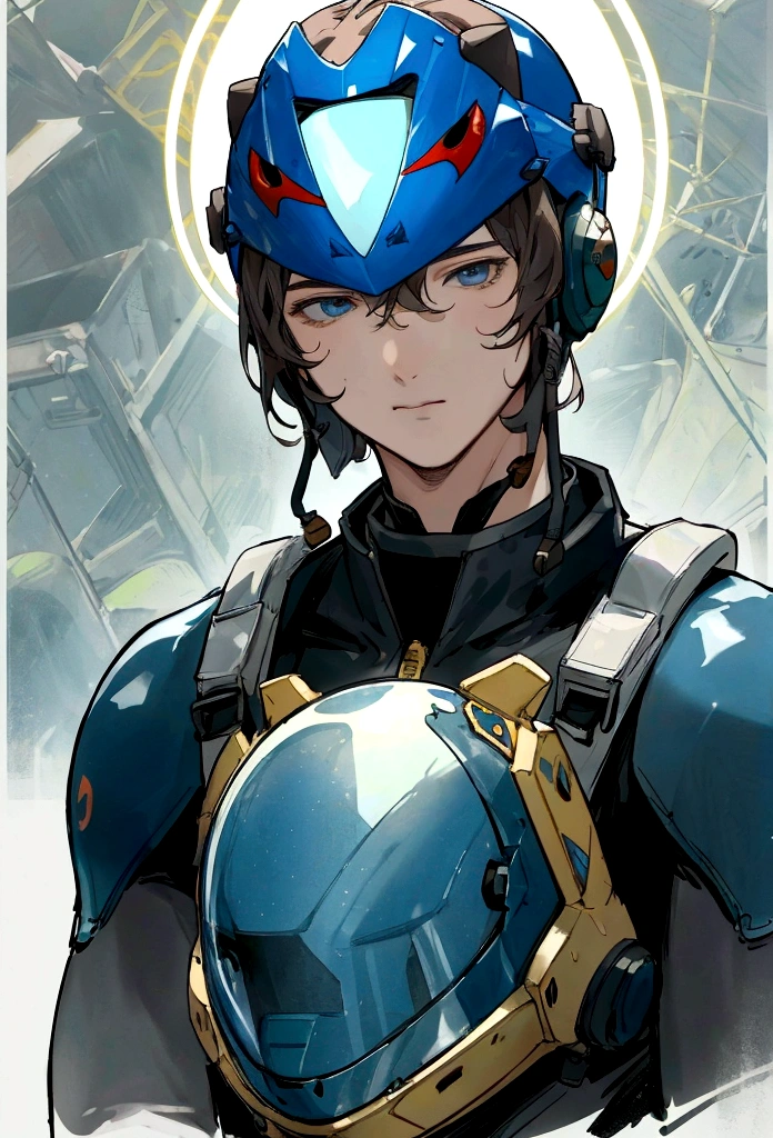 There was one wearing a helmet、man wearing diving suit, Movie Stills, Edgar Maxence and Rose Tran, Close-up of face, Future soldiers, Stills, author:Pierre Lafayette, , no helmet, male with halo, Broken Earth, Guy, Color Proofing