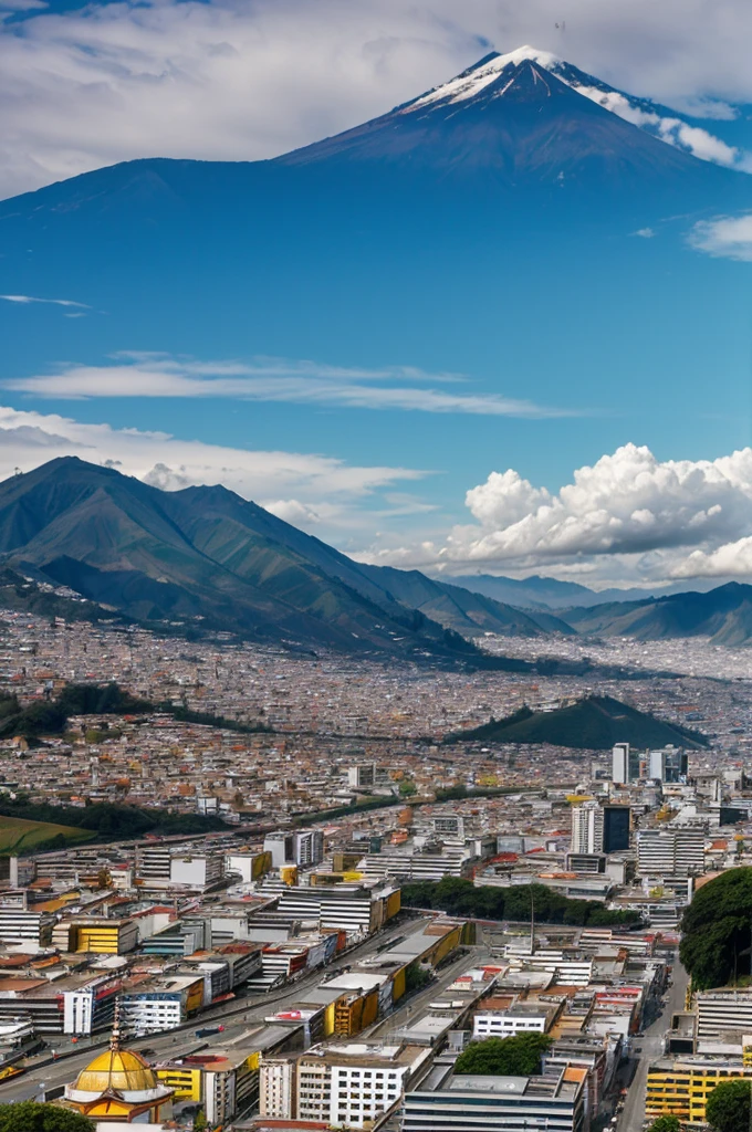 Create an image with the background of the city of Quito- Ecuador and add a beautiful phrase for your girlfriend named Yadira Araceli Ocampo