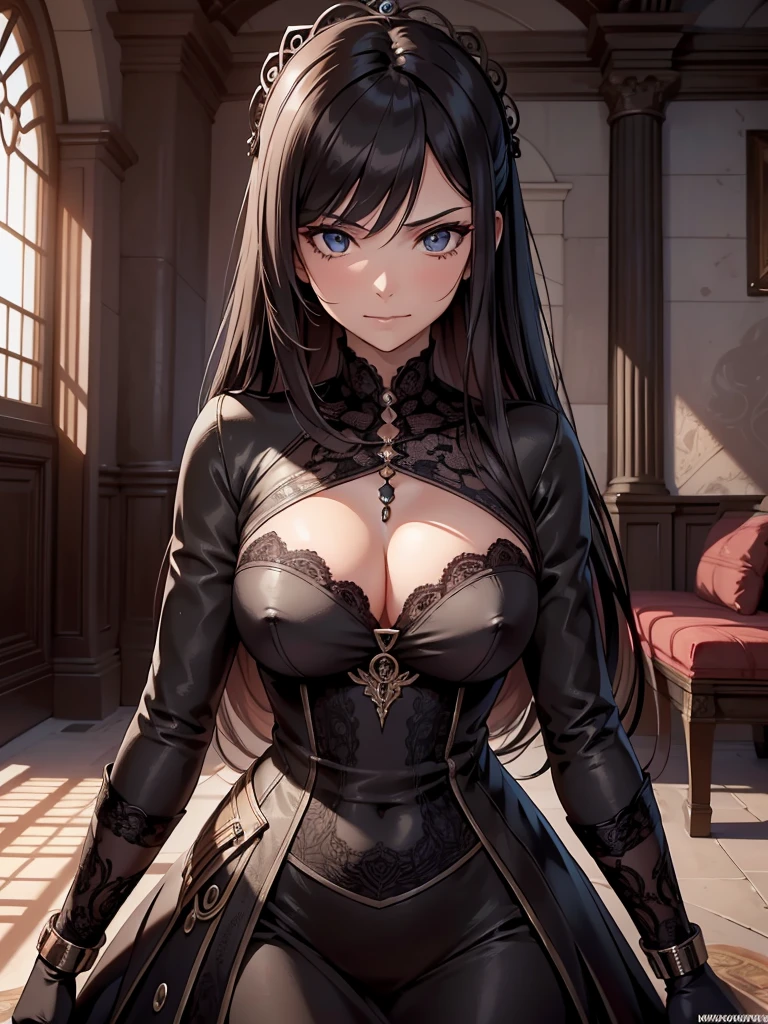 (​masterpiece、top-quality、hight resolution、Unity 8k Wallpaper、extremely details CG:1), (​masterpiece、top-quality、hight resolution), (​masterpiece、top-quality、hight resolution), We capture a woman who has just been discovered to be a call girl by a man she is familiar with. Despite the awkward situation, she tries to remain calm and professional. She speaks with a mixture of resignation and determination." I'm a man, you know, and I want to have sex with a woman! ...Let's fuck my pussy!" The setting is a dimly lit room, and the focus is on her efforts to maintain her attitude as a sex worker, even though she is nervous about the fact that she is about to have sex with someone she knows. nsfw, A woman with a resigned smile, her eyes reflecting a sense of defeat. ((hourglass dress))