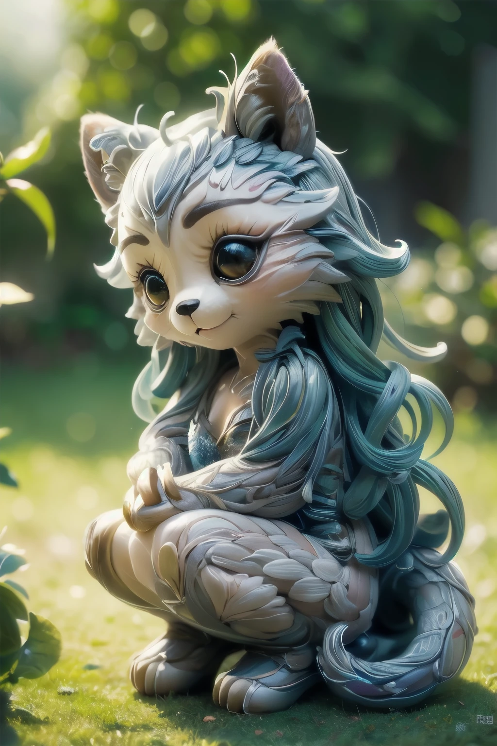 Cute raccoon in a surreal, dreamy fantasy scene、Detailed digital illustration、8K、Very detailed、Very realistic、Photorealistic、Bright colors、Dramatic lighting、Intricate details、Whimsical、magical realism、Soft pastel tones、Shine、Ethereal、Mysterious、Mysterious、Imaginative、Conceptual