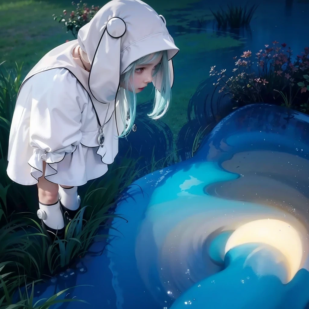 Redraw the eye、Same gaze、Shining eyes、beautidful eyes, look on the ground