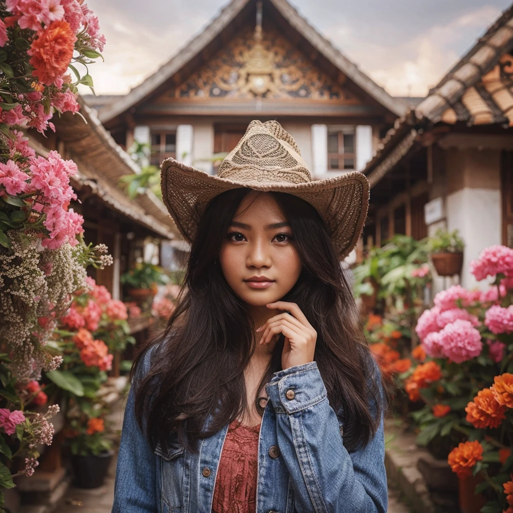 Beautiful realistic Indonesian girl 