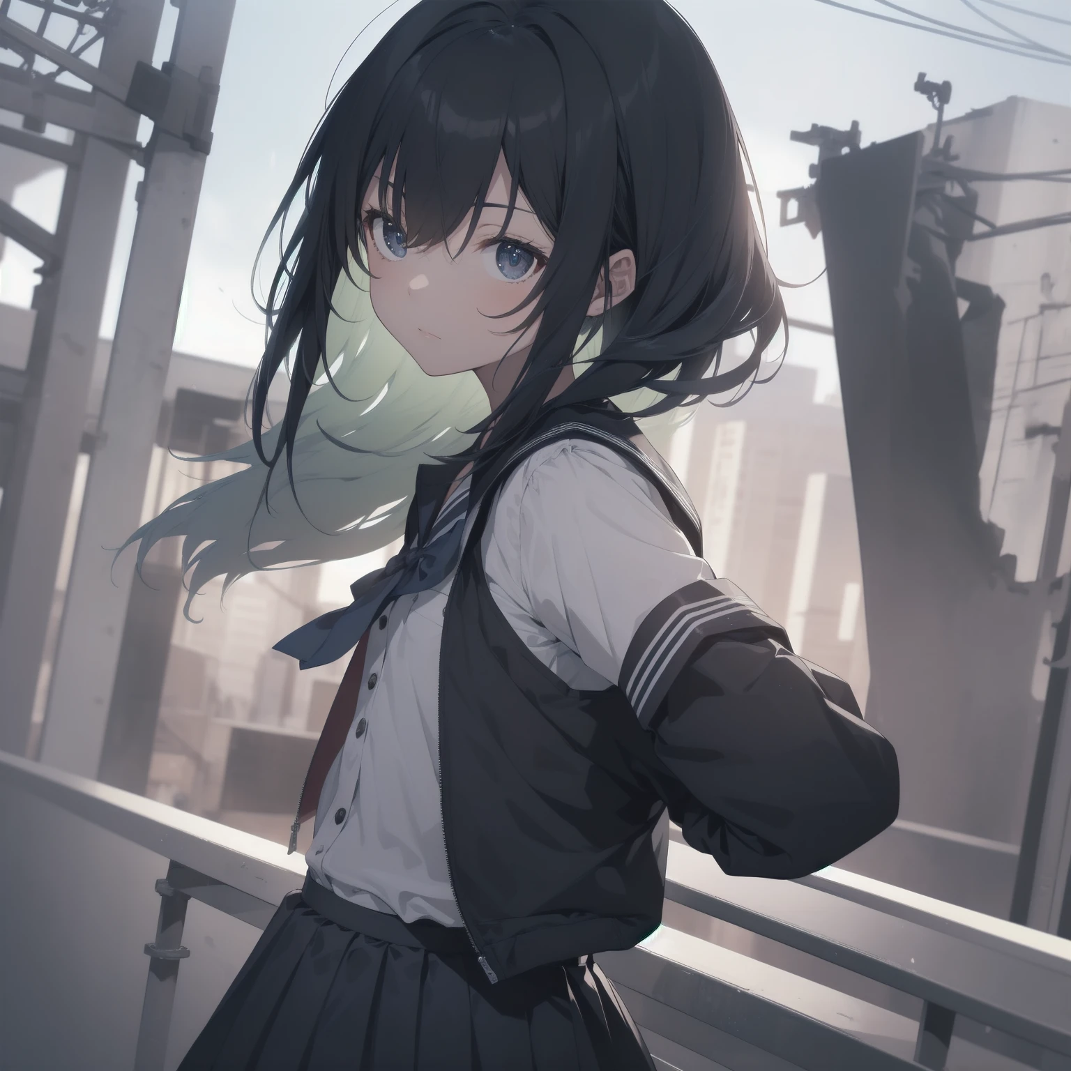 ultra-absurdres-Top quality by artist God, ultra-detailed, high resolution, anime moe artstyle, best anime 8k konachan wallpaper, pixiv contest winner, pool:2810, perfect anatomy,break, 1girl, (Please draw a girl walking sleepily to school alone. )break,(Solo,little female, -yeld:1.Full limbs, complete fingers,a junior hihort hair), short cut, flat chest, , small butt, small black eyes, beautiful detailed eyes, well-proportioned iris and pupils, expressive eyes, highres detailed hair, soft expression, salor school_uniform, sailor collar, serahuku, bow, pleated skirt,(Detailed Lighting), (Detailed background), in the School commute route. break,super detailed skin, Best cinematic lighting powered by famous artist, 8k,beauty illustration,photoshop_(medium),very aesthetic,break,((artist:takafumi )), artist:clamp ,artist:carnelian ,artist:kantoku ,
