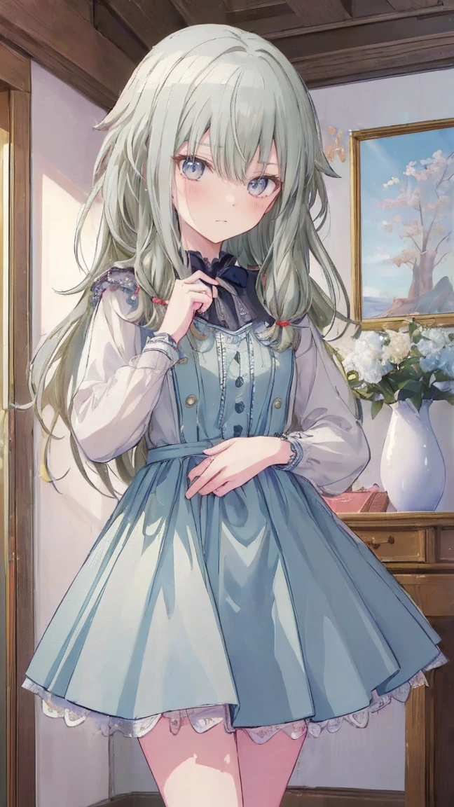 (masterpiece, 最high quality:1.6),Best image quality、最high quality、Lori、Girl、 Cute pose, masterpiece, Anime art style, Cute moves、Most detailed, high quality、Shiny Hair、Very fine and beautiful bright eyes、nose blush、Very detailed, clear and beautiful face, Awards, (((Anatomically correct))、Cowboy Shot