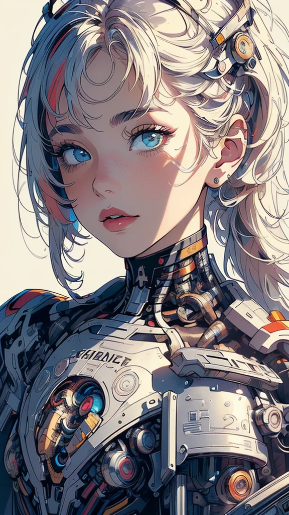 (((masterpiece, highest quality))),(((solo:1.2))),(((1girl:1.2))),32k wallpaper, very detailed,(((((portfolio))))),(((((Close-up))))),(((((bust up))))),((((((more various angle)))))),(((highlight))),((((heterochromia)))),(((complete. detailed face))),((((Extremely talented)))),(((((most complicated machine))))),(((genius mechanic))),((Overall colorfully)),(((cyborg))),((big breast))
