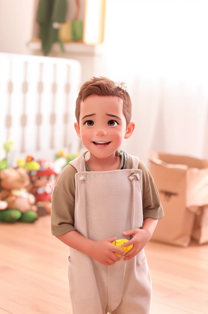 boy 4 , short brown hair, brown eyes, dressed in firefighter uniform