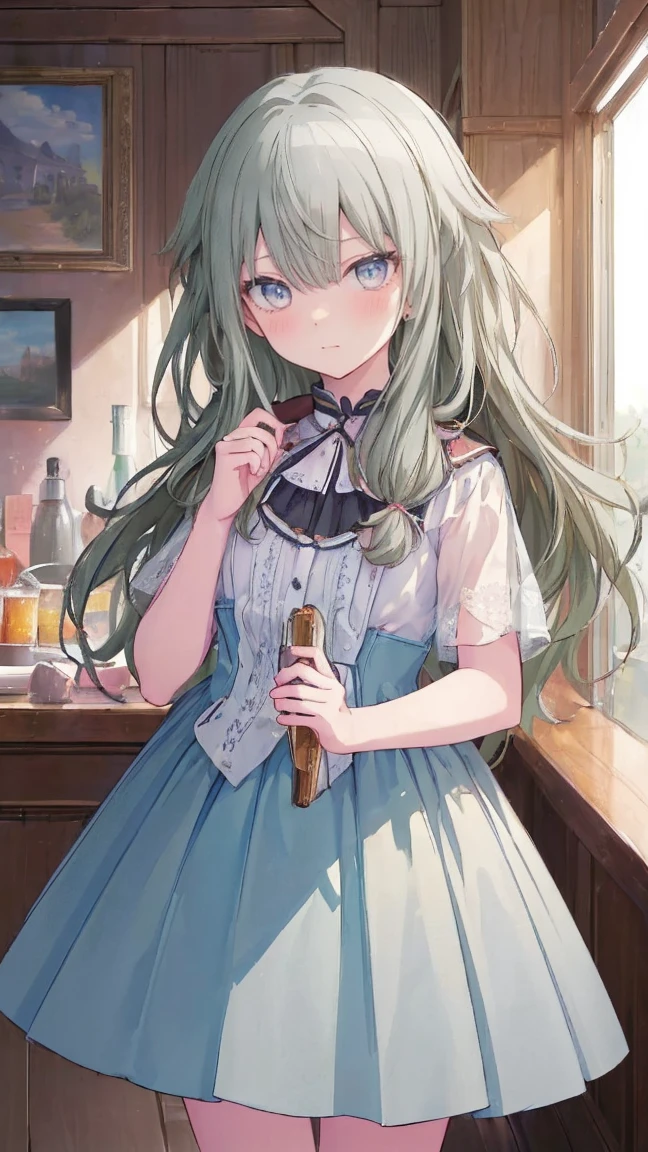 (masterpiece, 最high quality:1.6),Best image quality、最high quality、Lori、Girl、 Cute pose, masterpiece, Anime art style, Cute moveost detailed, high quality、Shiny Hair、Very fine and beautiful bright eyes、nose blush、Very detailed, clear and beautiful face, Awards, (((Anatomically correct))、Cowboy Shot