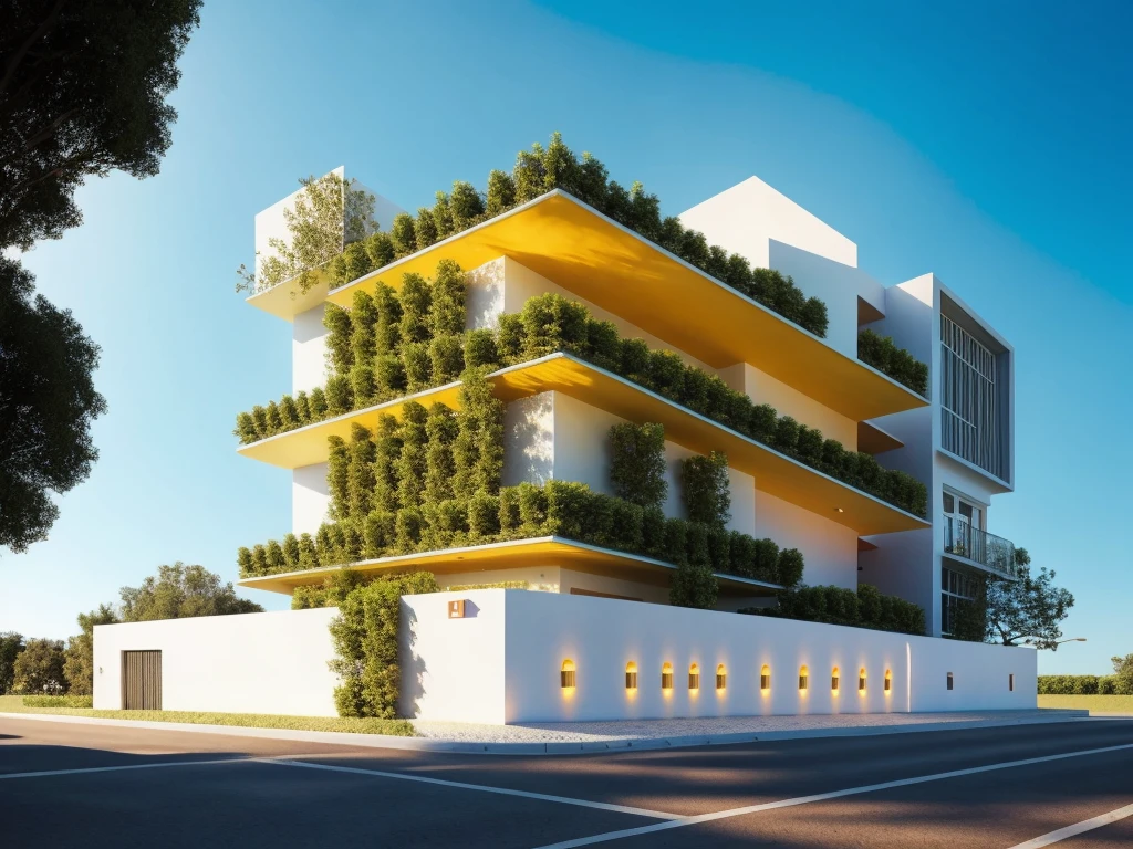 The house, The town house is made from white walls, beautyful light, beautyfulday, sunny, Many red bougainvilleas along the road:1.3, lovely youthful feeling :1.2, sunlight at 12 noon, Very beautiful shadows