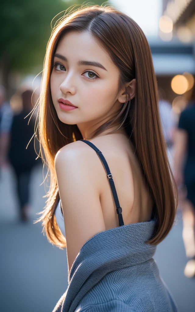 ((top-quality、8K、masuter piece:1.3))、Cinematic tones、Wide View、PM7:00、24-year-old beauty in yukata:1.20、Alley lined with lanterns、(Highlight Haircuts)、(((Back lighting)))、Influencer、Bustling street、full body Esbian、1 girl、Hungarian、teapot、shinny detailed skin、hyperdetailed face、A detailed eye、double eyelid、full body Esbian、Brown hair、