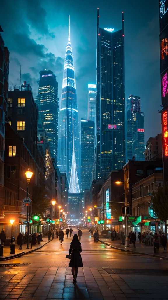 Highest quality,Fantasy,Near future,City