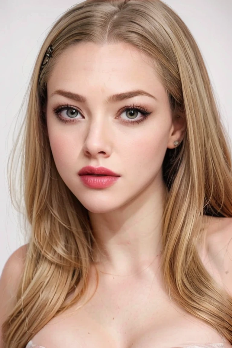 (White background:1.9), (front photo:1.9), Amanda Seyfried, (nude:1.9), (Thick eyebrows:1.5), (cheveux très courts:1.9), (brown hair:1.7), (very huge boobs:1.9), (close portrait), (symmetrical face), (pouty lips), (corps parfait:1.8), (red lipstick:1.9), glowing lights, (pose dynamique), (hyper Realistic:1.4), (Realistic:1.3), (peau à texture réelle de la meilleure qualité), (Cinematic light), highly detailed skin, pores de la peau, (very detailed face:1.1), (very detailed eyes:1.1), Realistic pupils, (anatomie parfaite:1.1), (Proportions parfaites:1.2), (la photographie:1.1), (photoRealistic:1.1), volumetric lighting, dynamic lighting, De vraies ombres, (high resolution:1.1), pointiness, day light, (Realistic, hyperRealistic:1.4), complexe, high detail, spectaculaire, diffusion souterraine, grande profondeur de champ, vif, brillant, pointu, ((plein de pointiness)), (Extremely absurd),8k HDR