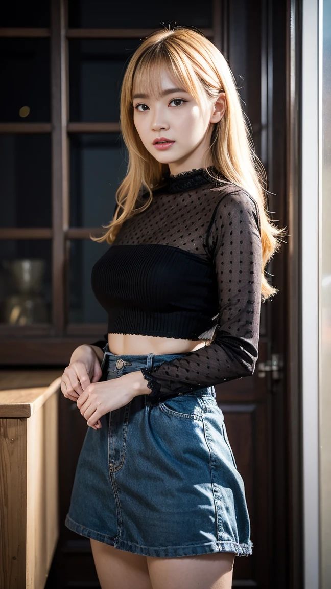 Browsing Caution,Very detailed CG Unity 8k 壁紙, Highest quality, Very detailed, masterpiece, Realistic, photo Realistic, Very detailedかわいい女の子, 27 years old, (((I don't wear panties.))) , blush, Part your lips, Looking at the audience , Full Body Shot , Wearing an open-shouldered shirt((No bra)),No pants,Udder protruding,Luxurious living room, short hair,Detailed female genitalia,Thick pubic hair,Fine hand,Detailed fingers,Full nudity