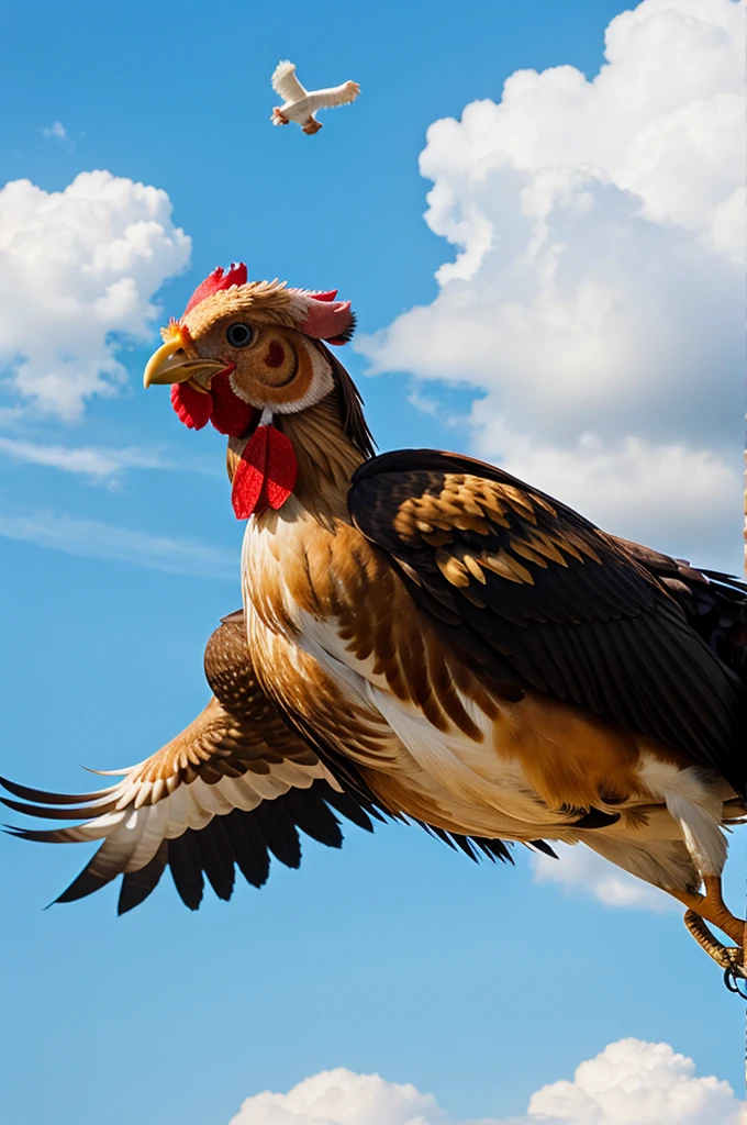Chicken flying