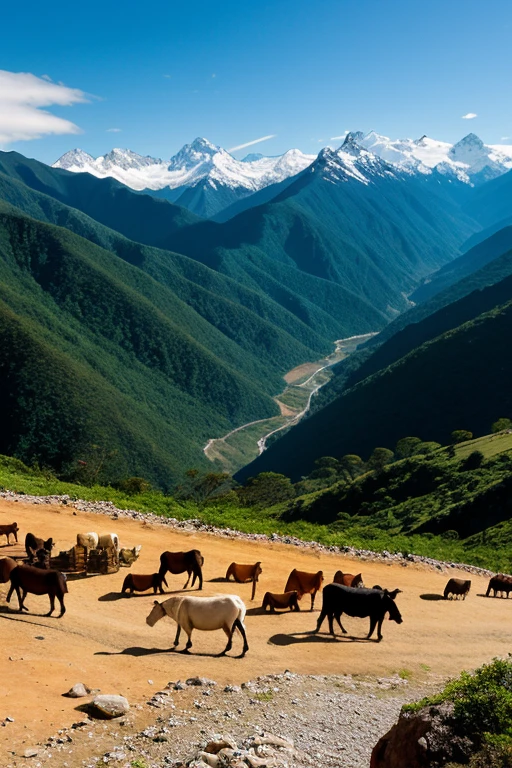 Coastal mountain region of Venezuela, andes, mountains, livestock, mineral deposits and rocks, tourism, milk and cheese