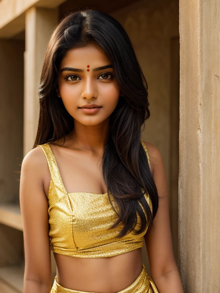 Indian beautiful girl, sumitrical face