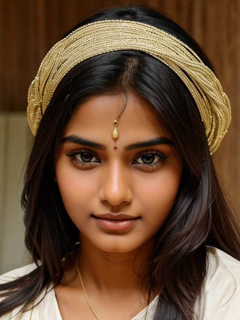 Indian beautiful girl, sumitrical face