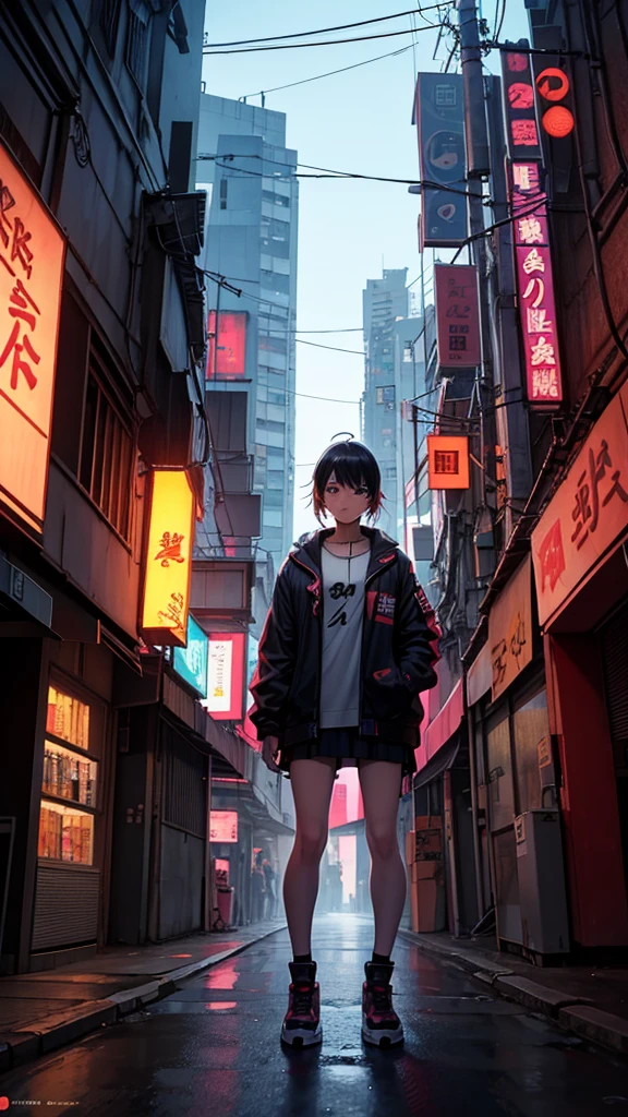 Nijika Ijichi ESTILO LOFI EM UMA CIDADE CYBERPUNK