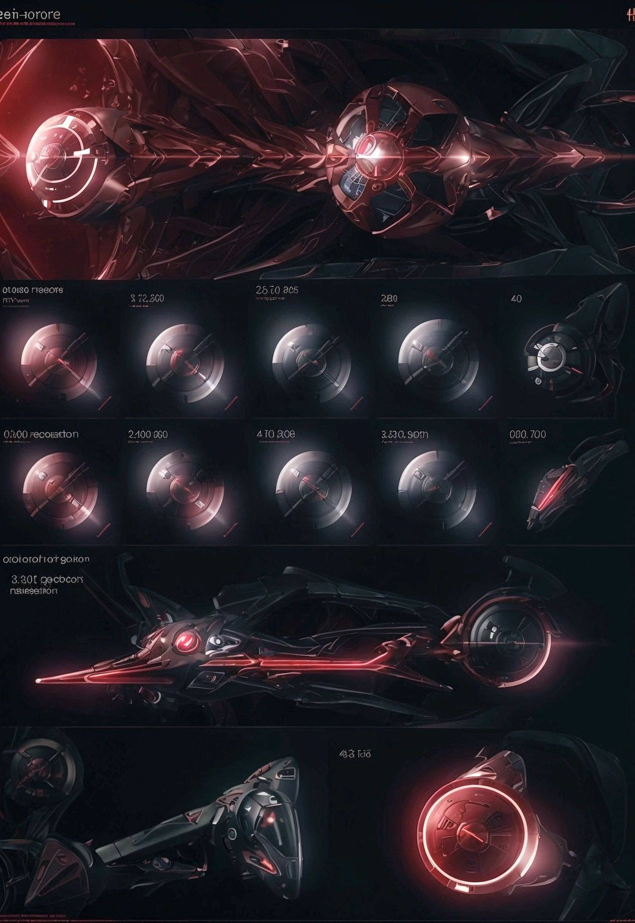detailed screens with red lighting, 4k, high resolution, scientific, data, charts, bars, numbers, detailed information display, complex user interface, advanced technology, ultra-detailed, photorealistic, vibrant colors, dramatic lighting, stunning visuals, minimalist design, sleek and modern