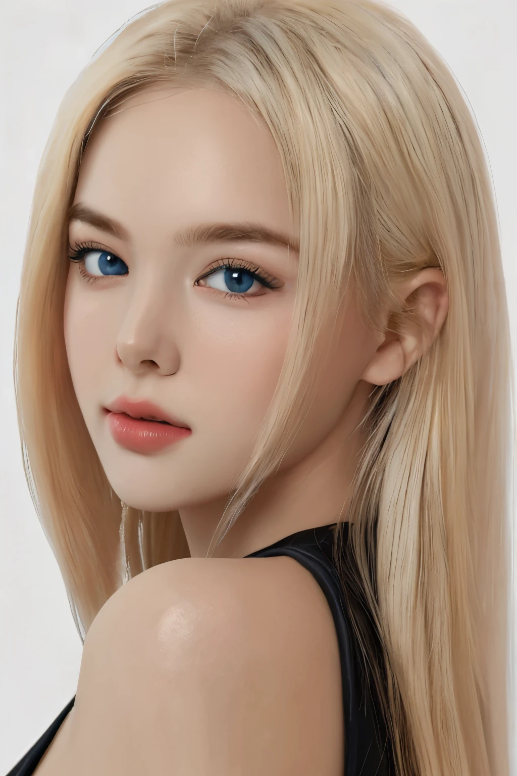 4K, 8K, super fast, original photo in hdr, sharp focus, complex texture, skin blemishes, realistic, detailed facial features, very detailed face, posing,perfect lighting,long hair,enlargement,face only,facing the viewer,straight eyebrows,blue eyes,closed mouth,blonde hair,detailed background,Viban 2