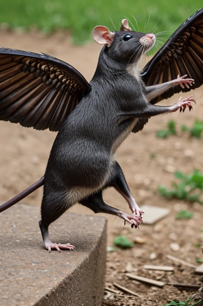 Rat has a wings can fly anywhere to help people around the world