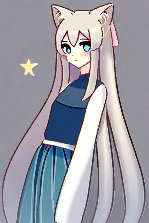 ((Лучшее качество)), ((шедевр)), (подробный), Draw me a cute cat girl