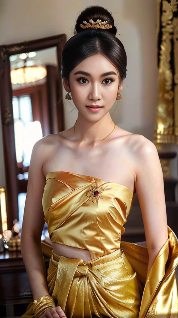 masterpiece, highest quality, HDR, high contrast,    ((beautiful girl, Thai Female Soldier)),   bun hair,  highly detailed lips,     detailed eyes,     double eyelid,    Make-up face.

((flchut thai dresses, strapless shirts)),

just showing his face.     pretty face.    captivating.     make-up face.    long eyelashes,    just showing his face.     pretty face.    captivating.     make-up face.    long eyelashes,    just showing his face.     pretty face.    captivating.     make-up face.    long eyelashes,    ((in front of the make-up mirror))