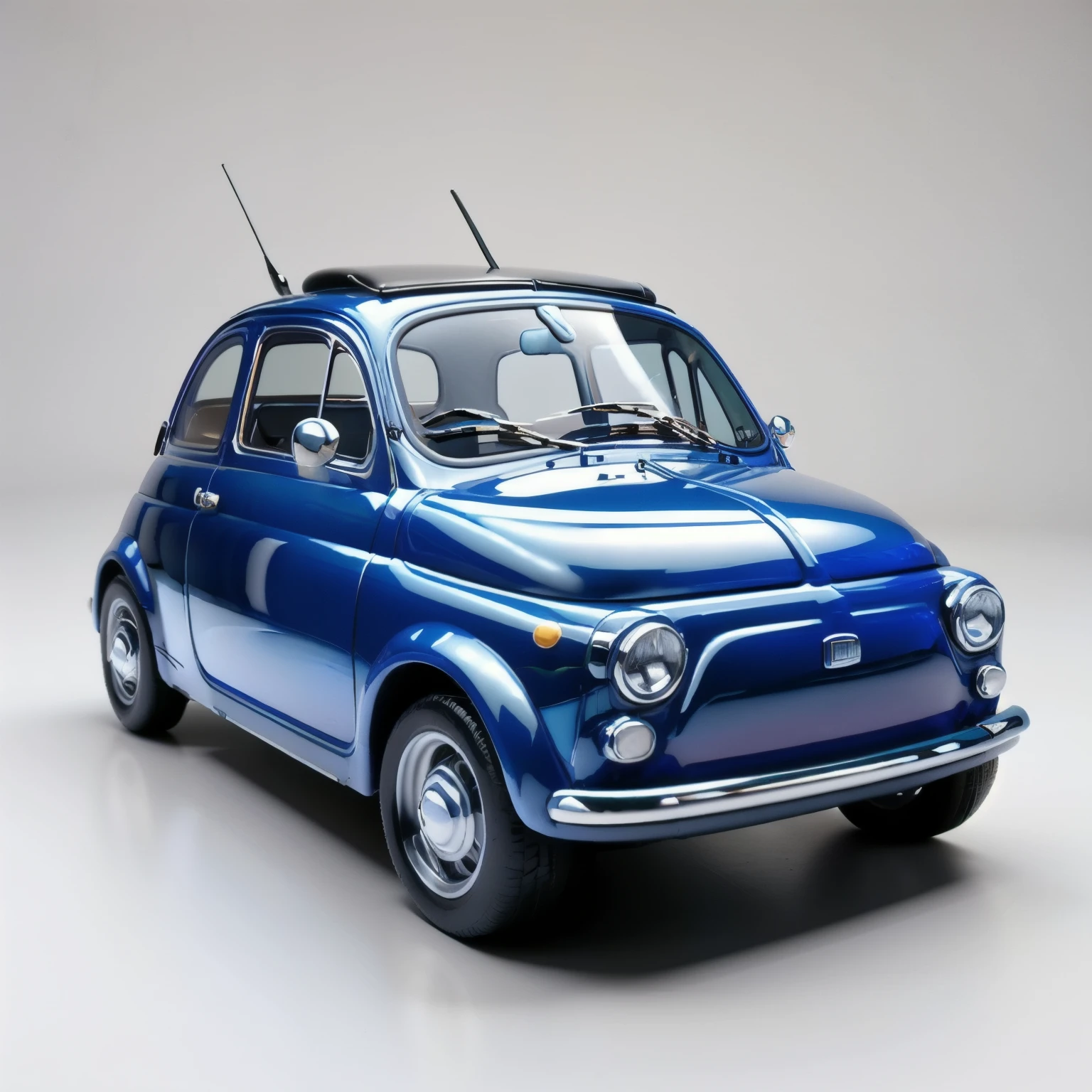 (masterpiece,Highest quality,Highest quality),Blue Fiat 500 plastic model,Matte Paint,Isometric 3D diorama,Hard light