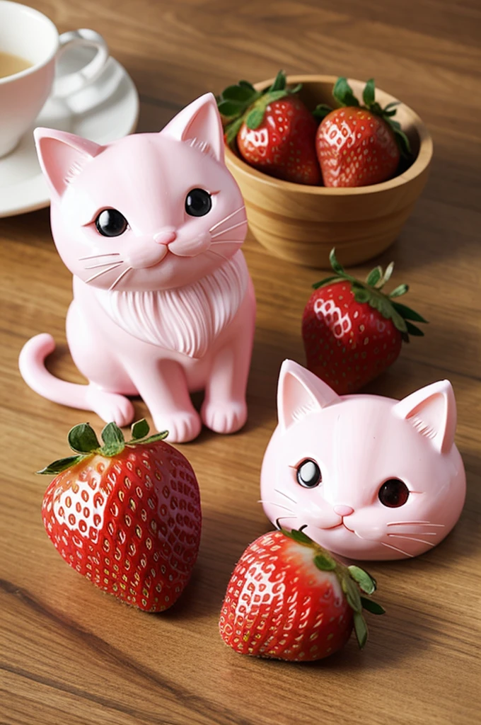 Pink neko strawberries 