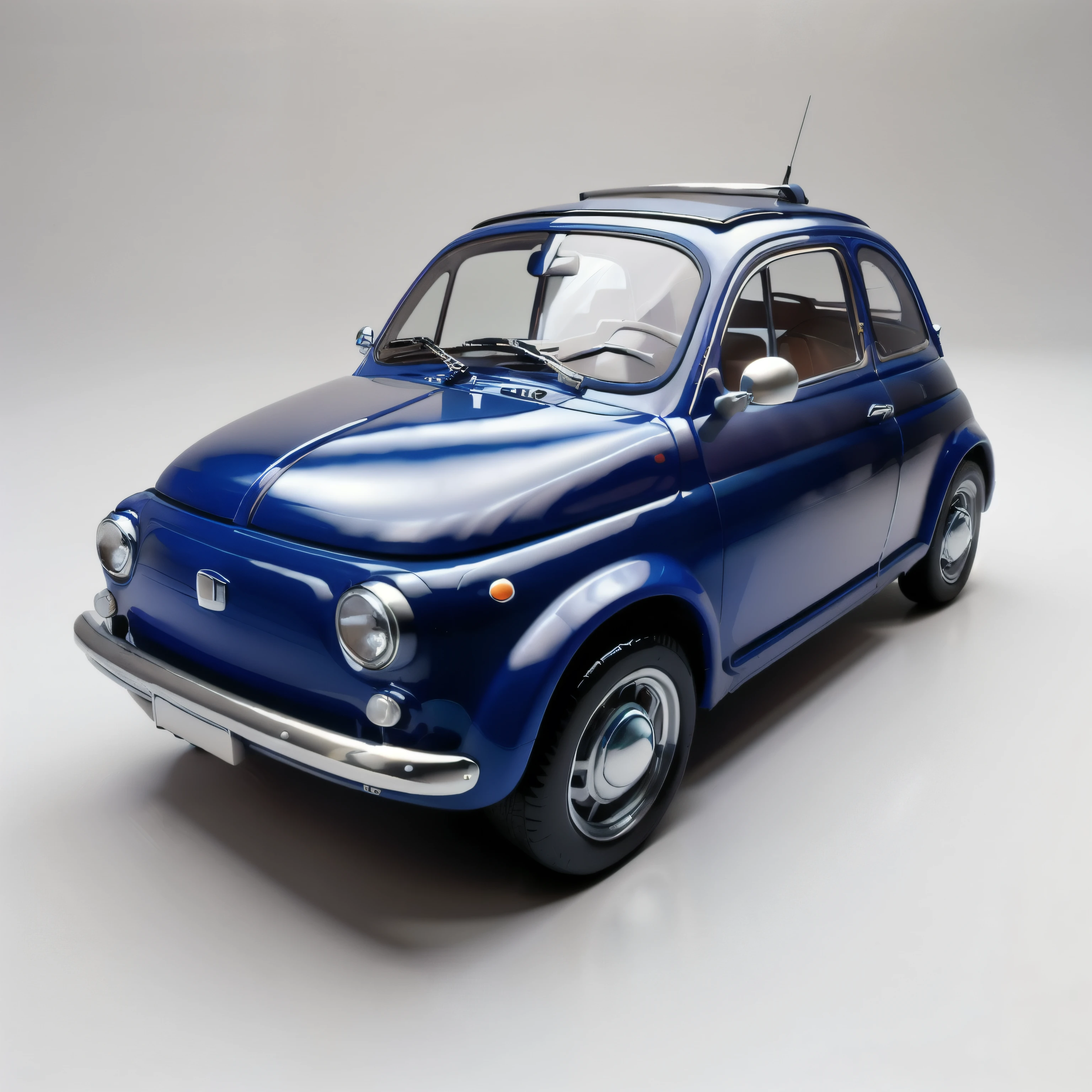 (masterpiece,Highest quality,Highest quality),Blue Fiat 500 plastic model,((matte)),Isometric 3D diorama,Two-point lighting,Showcase