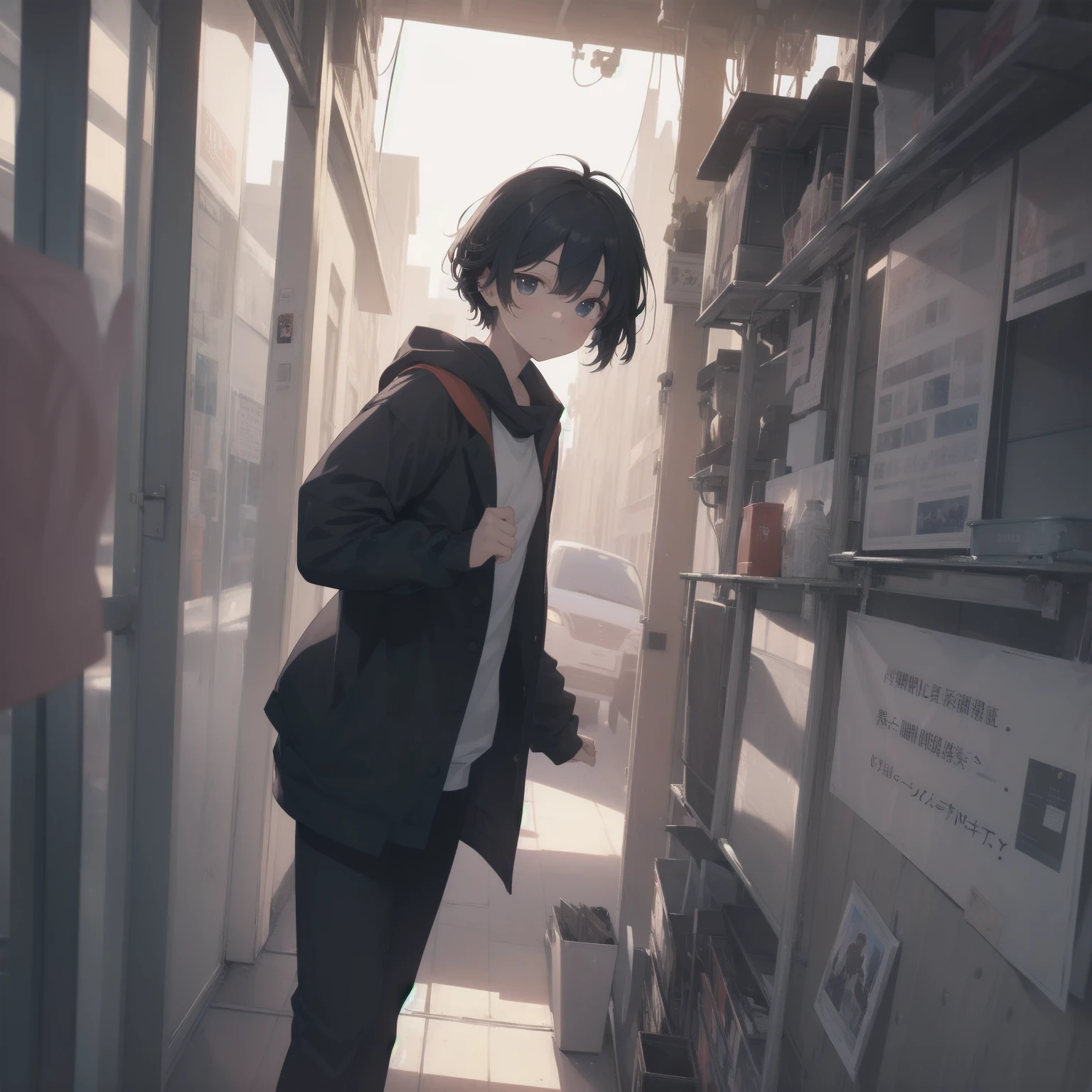 ultra-absurdres-Top quality by artist God, ultra-detailed, high resolution, anime moe artstyle, best anime 8k konachan wallpaper, pixiv contest winner, pool:2810, perfect anatomy,break, 1girl, (Please draw a girl walking sleepily to school alone. )break,(Solo,little female, 13-year-old:1.3),Full limbs, complete fingers,a junior high school student, (very short hair), short cut, flat chest, , small butt, small black eyes, beautiful detailed eyes, well-proportioned iris and pupils, expressive eyes, highres detailed hair, soft expression, salor school_uniform, sailor collar, serahuku, bow, pleated skirt,(Detailed Lighting), (Detailed background), in the School commute route. break,super detailed skin, Best cinematic lighting powered by famous artist, 8k,beauty illustration,photoshop_(medium),very aesthetic,break,((artist:takafumi )), artist:clamp ,artist:carnelian ,artist:kantoku ,
