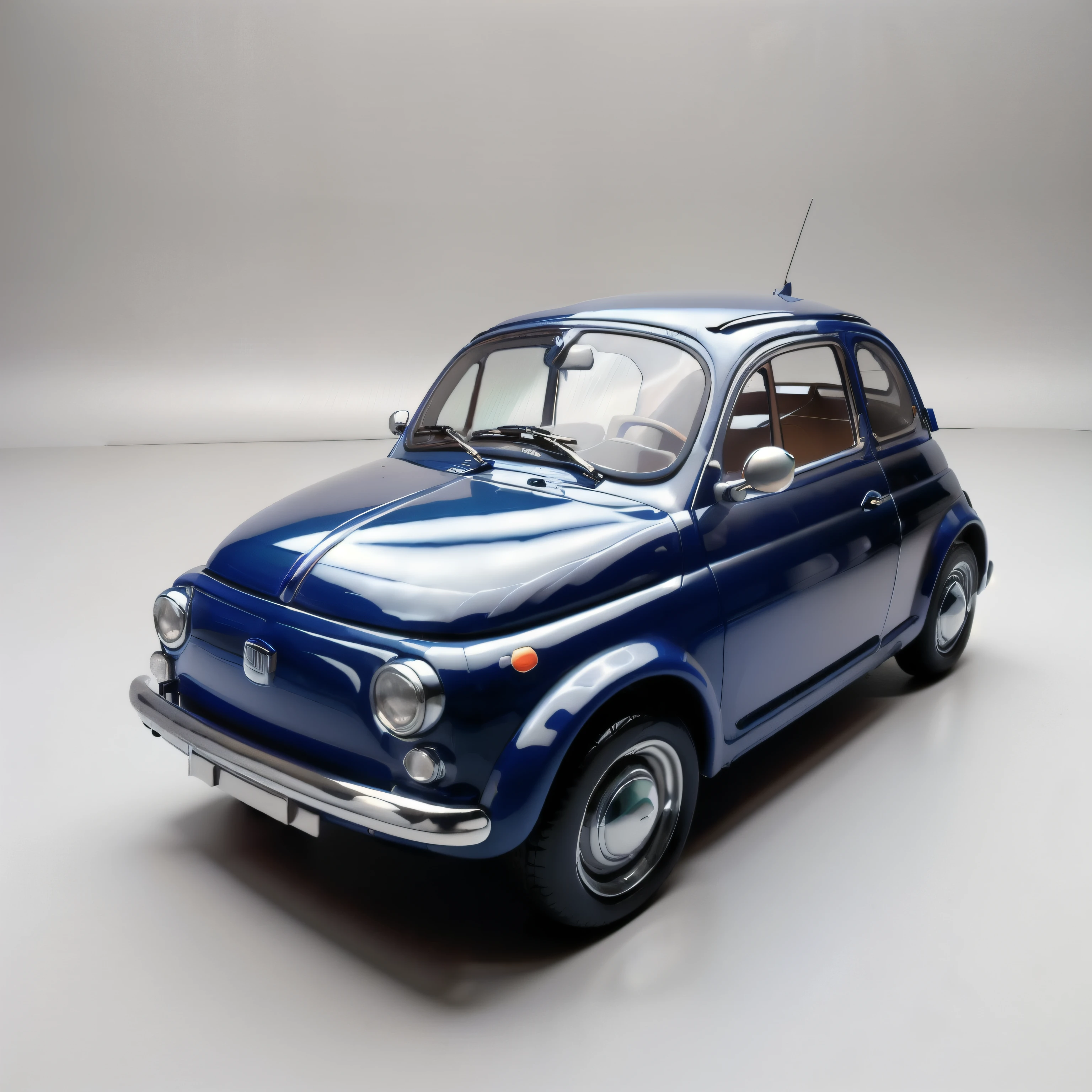 (masterpiece,Highest quality,Highest quality),Blue Fiat 500 plastic model,Matte Paint,Isometric 3D diorama,Gentle lighting from behind,Two-point lighting photography